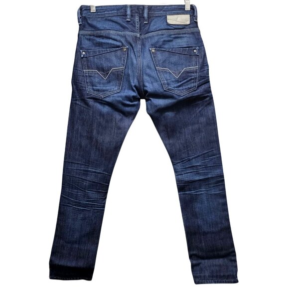 Men's Diesel Krooley W28 L30 Tapered Fit Slim Jeans Denim Division Dark Wash - Picture 2 of 14